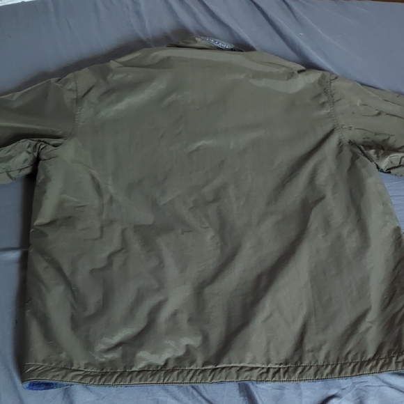 Olive Green Jacket with Blue Accents - Picture 6 of 8